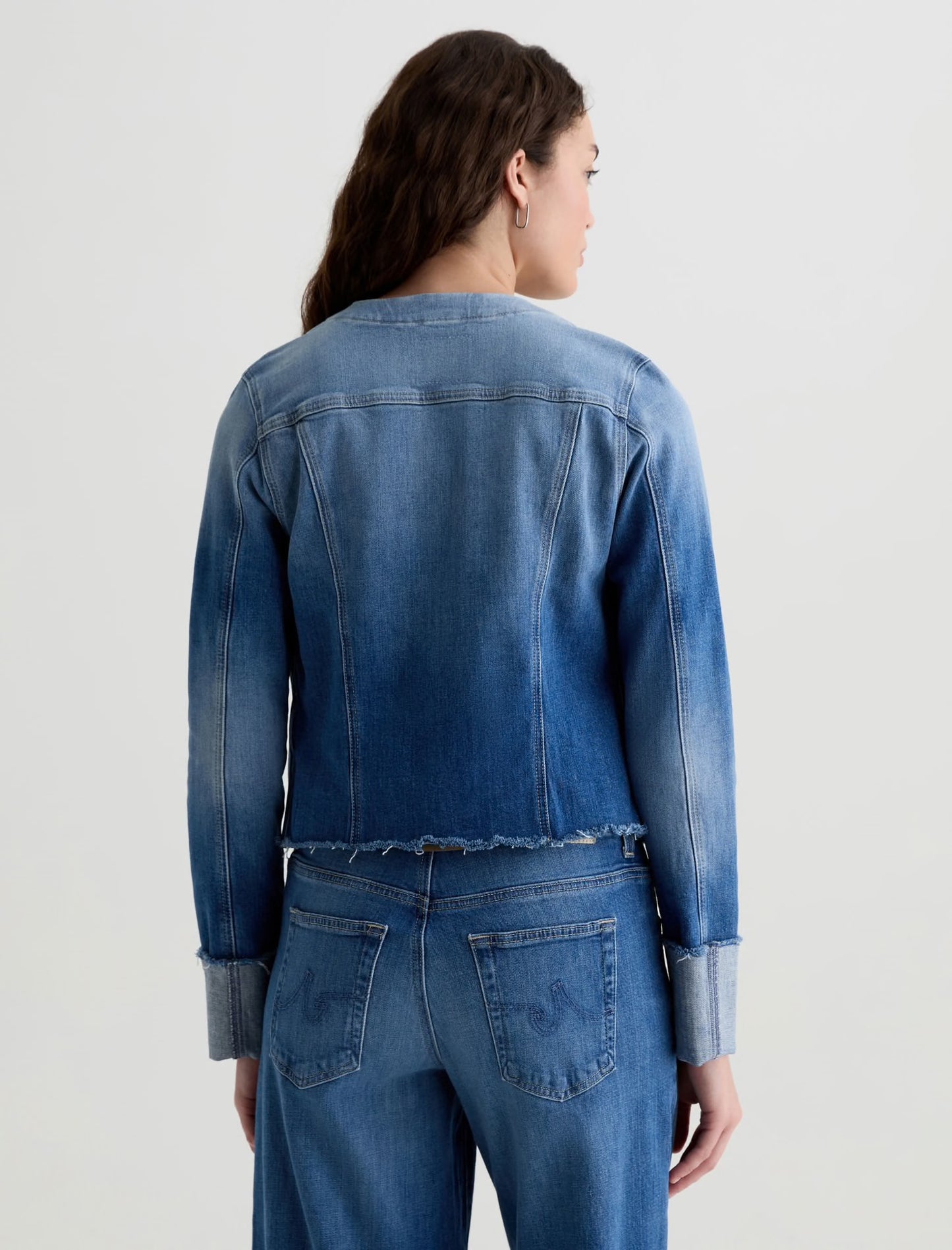 AG Robyn Collarless Denim Jacket