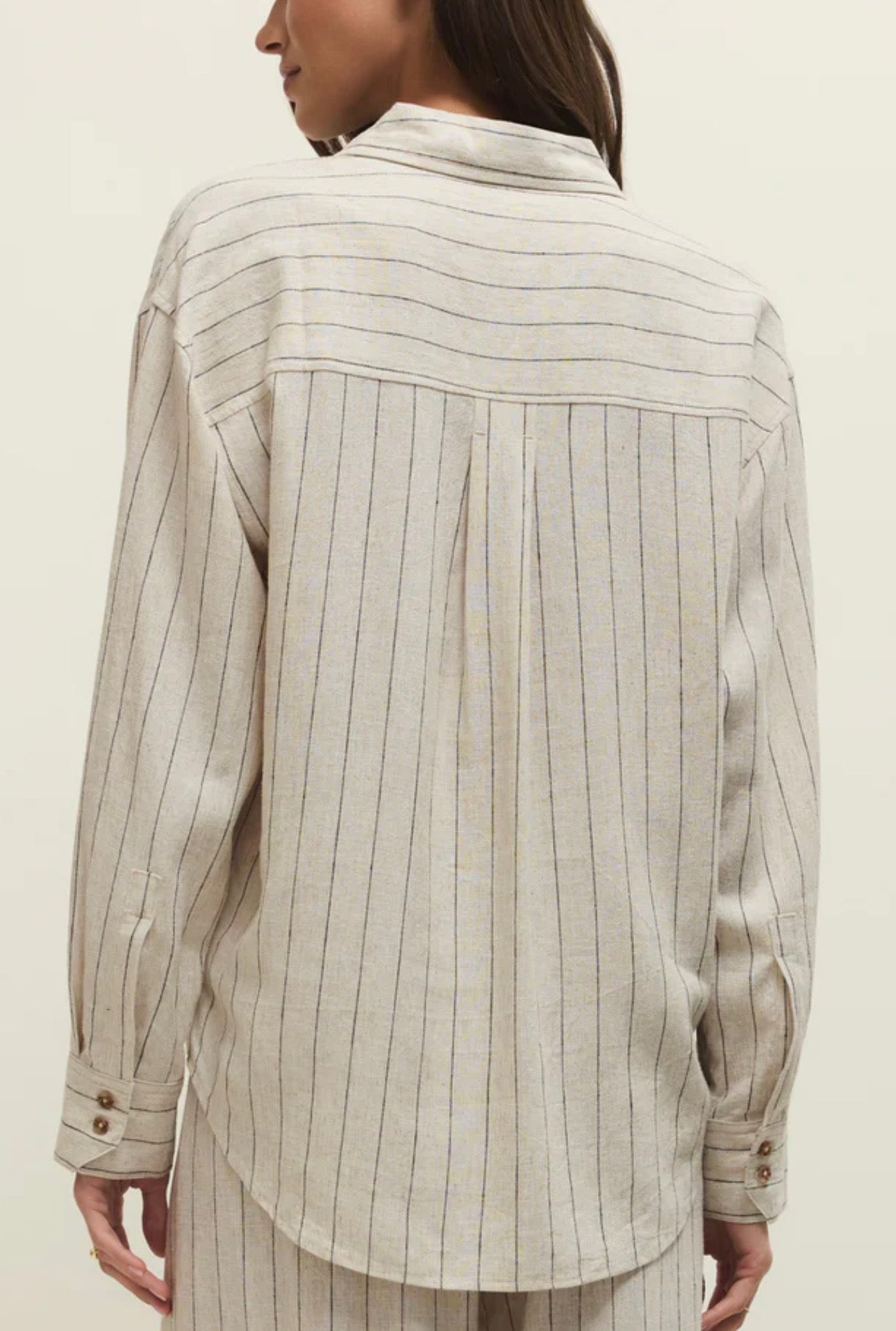 Zsupply Alfie Striped Linen Button Up
