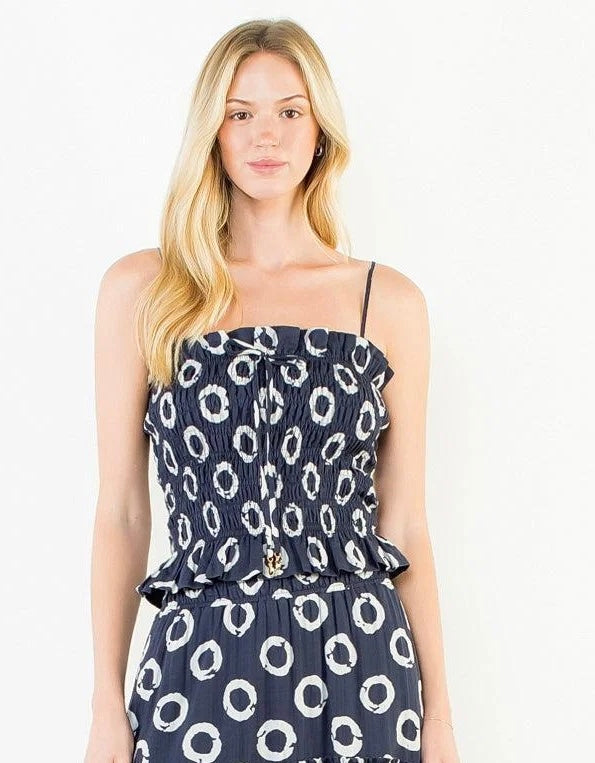 THML Print Top with Tie Front
