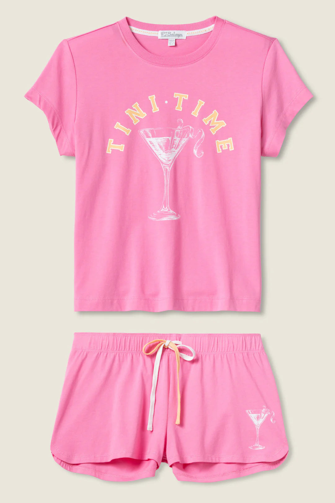 PJ Salvage Tini Time Graphic Tee Set