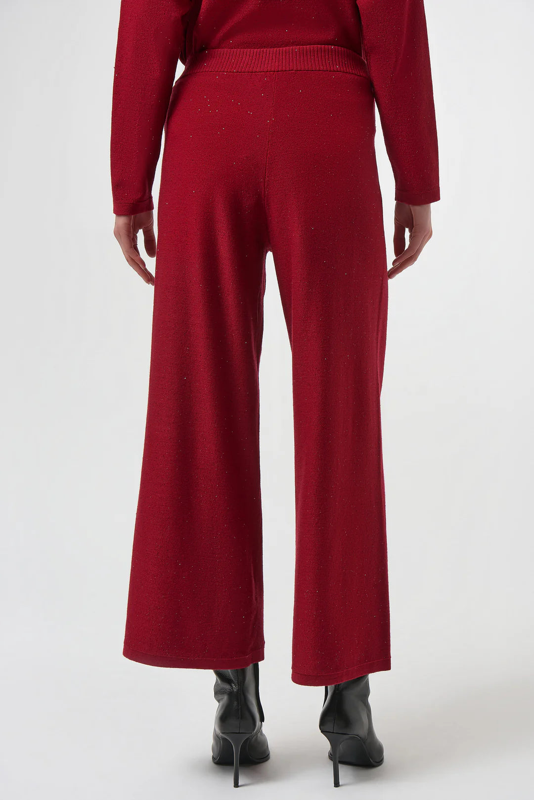 Joseph Ribkoff Sequined Knit Pant Deep Cherry