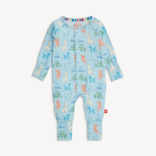 Magnetic Me Blue Party Animals Glow In The Dark Convertible Coverall