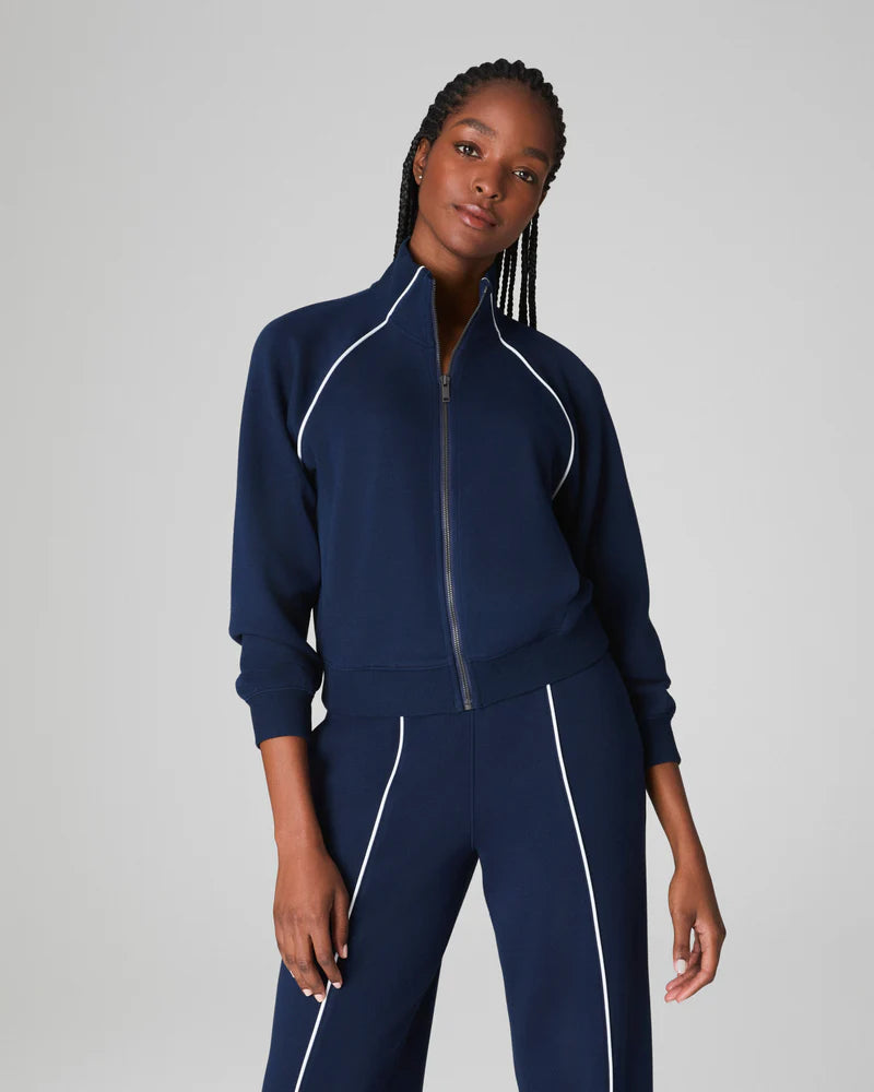 Spanx Airpique Track Jacket Timeless Navy
