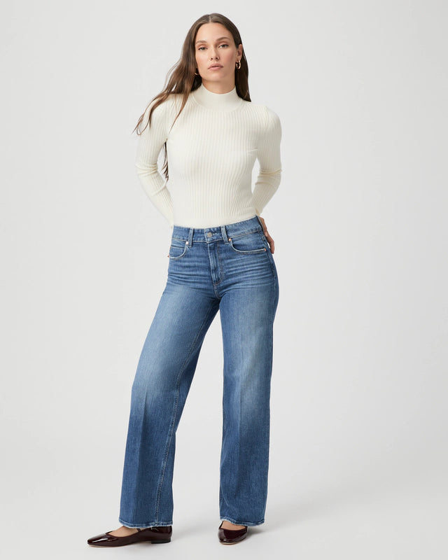 Paige Sasha Wide Leg Jean Stefania Distressed