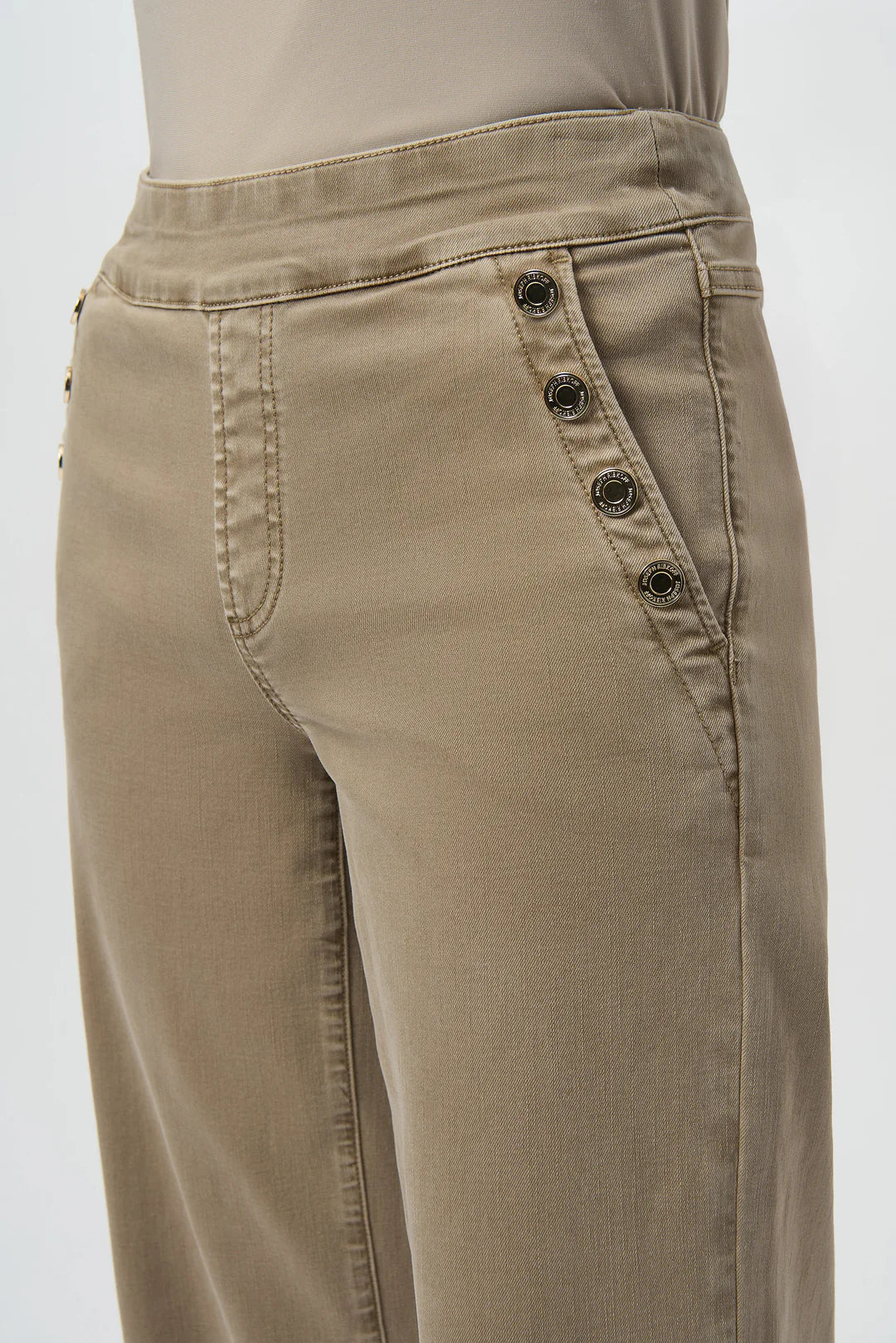 Joseph Ribkoff Gold Snap Pull On Pant-Fawn