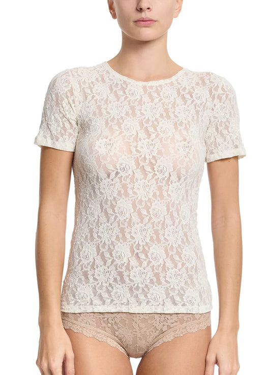 Hanky Panky Signature Lace Short Sleeve Top