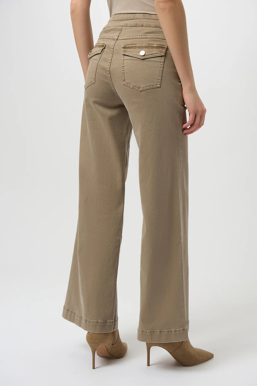 Joseph Ribkoff Gold Snap Pull On Pant-Fawn
