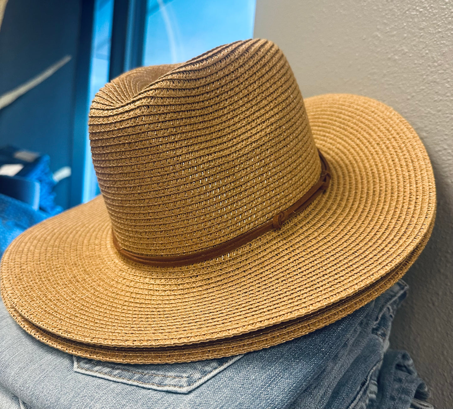 San Diego Men’s Paperbraid Fedora W/Suede Band