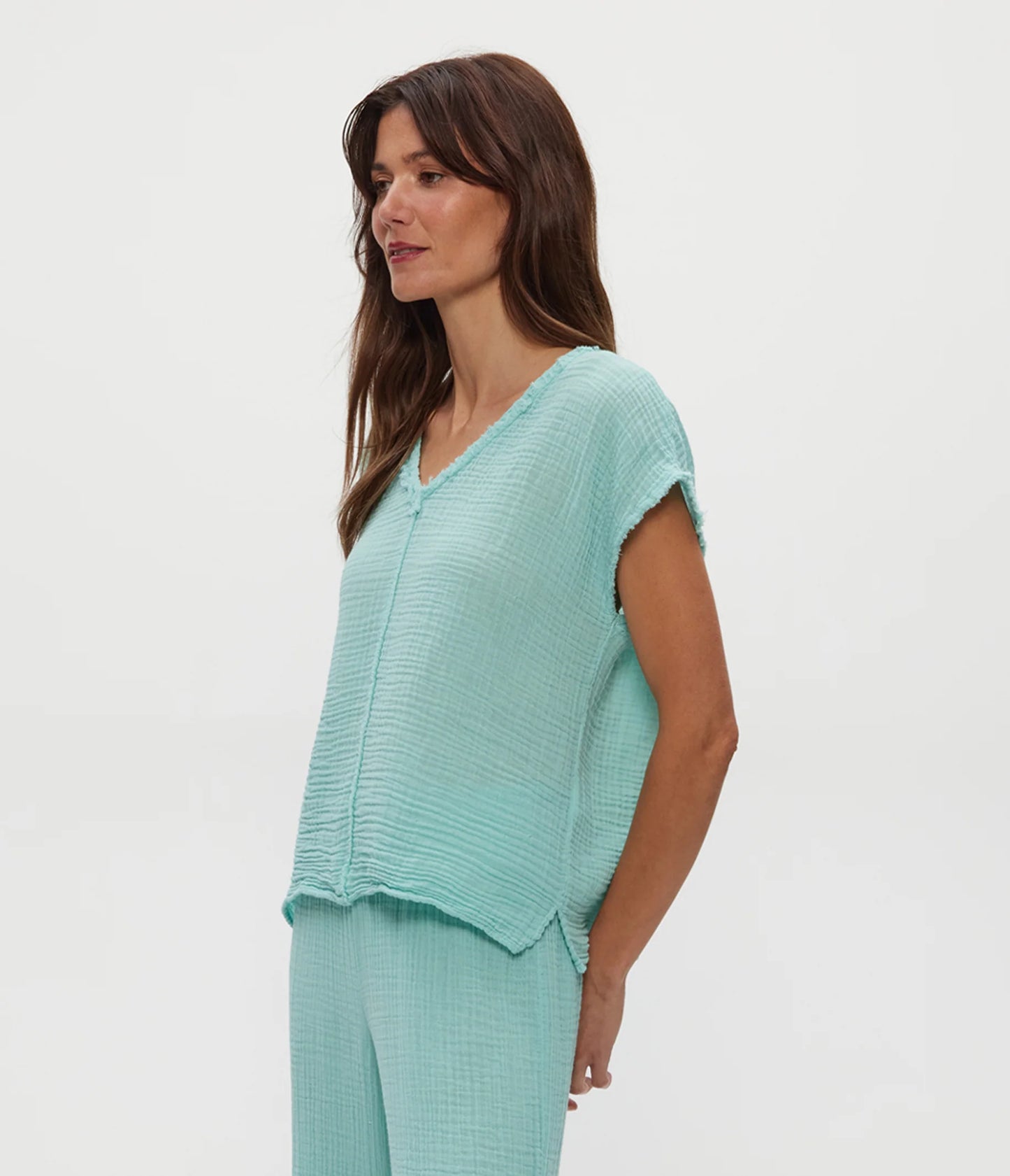 Michael Stars Draya V-Neck Top Serene