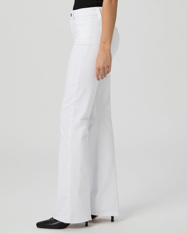 Paige High Rise Laurel Canyon 32” Bootcut Jean Crisp White