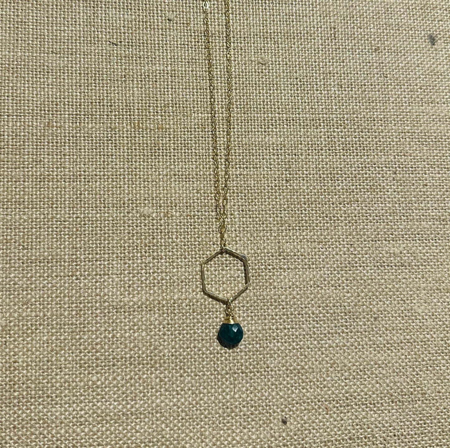 Forge And Fire Hexagon Necklace With Gem