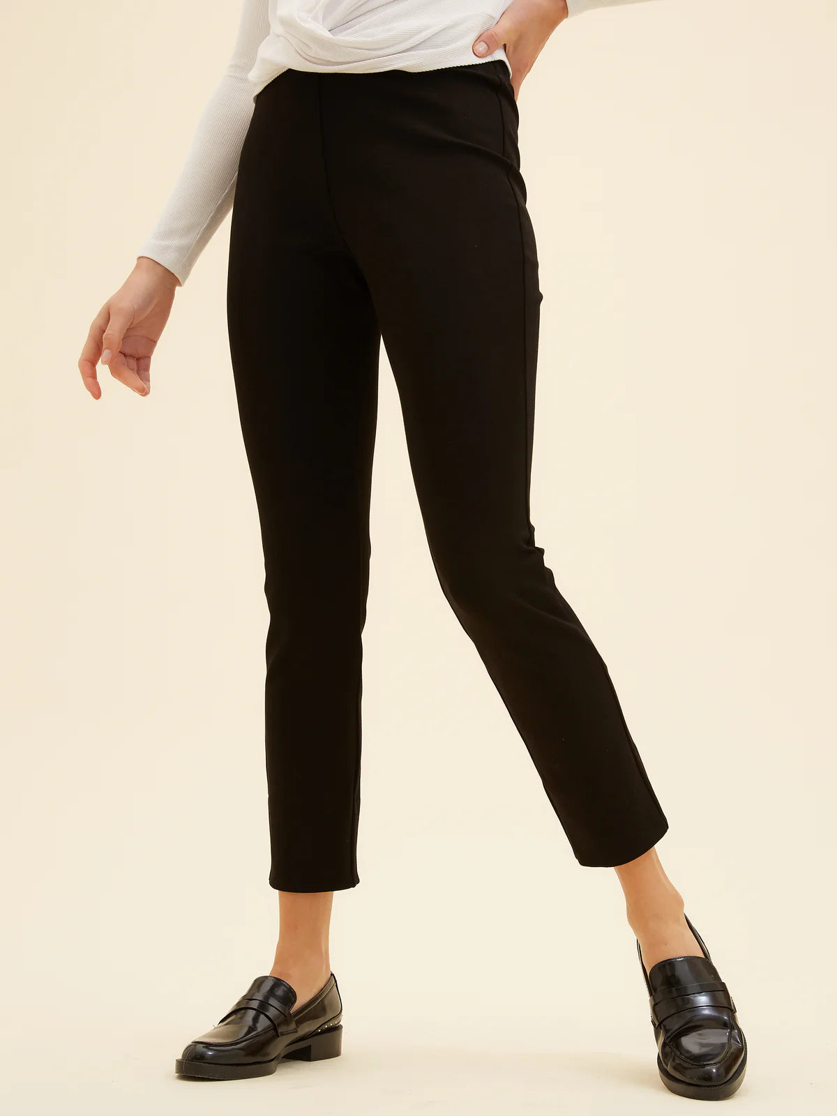 Fifteen Twenty Black Ankle Pant With Slit