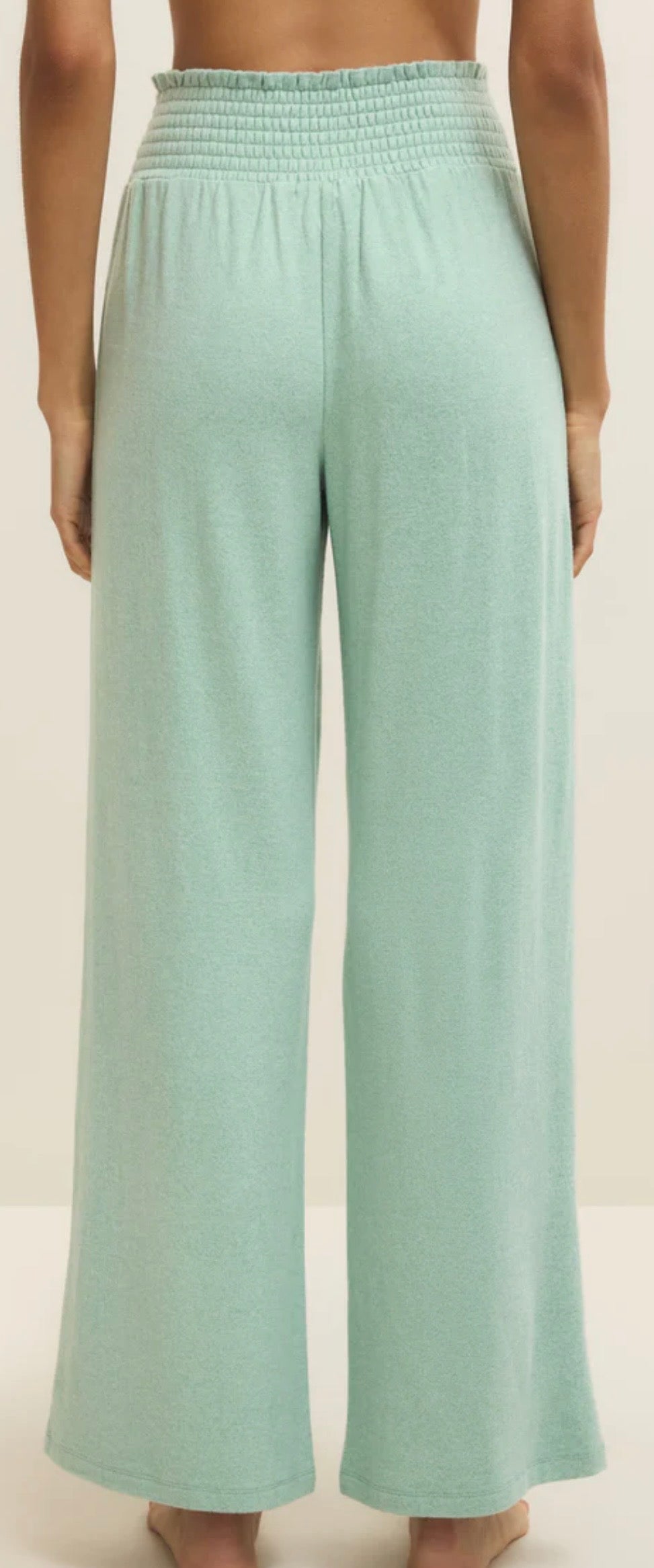 ZSupply Dawn Smocked Pant Crystal Green