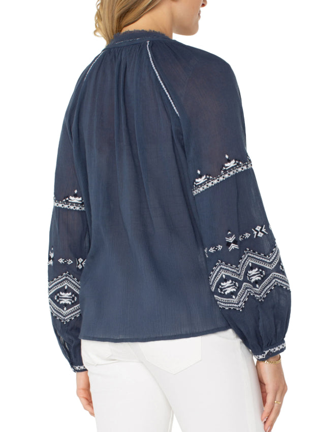 Liverpool Raglan Woven Blouse