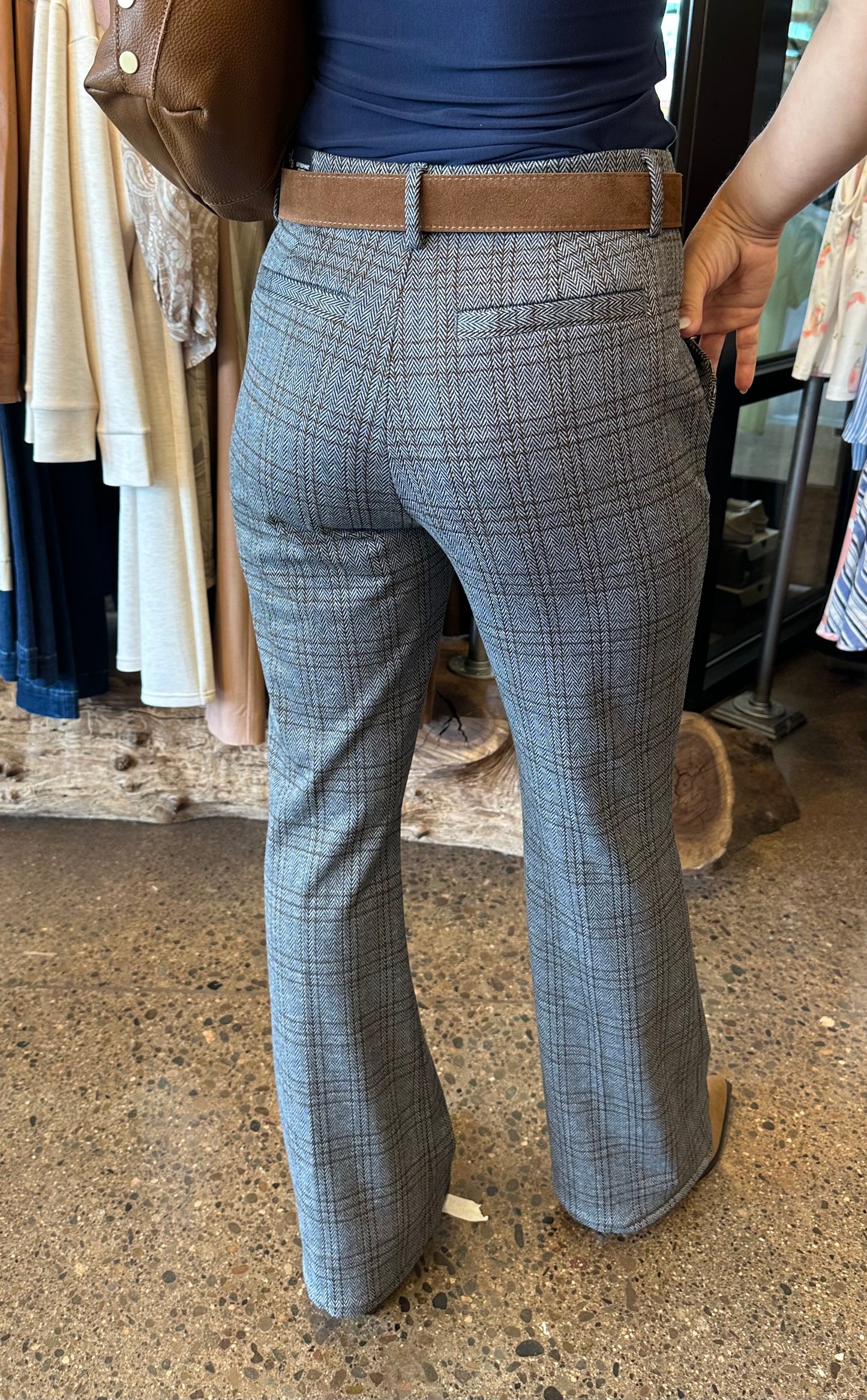Liverpool Herringbone Flare Trouser