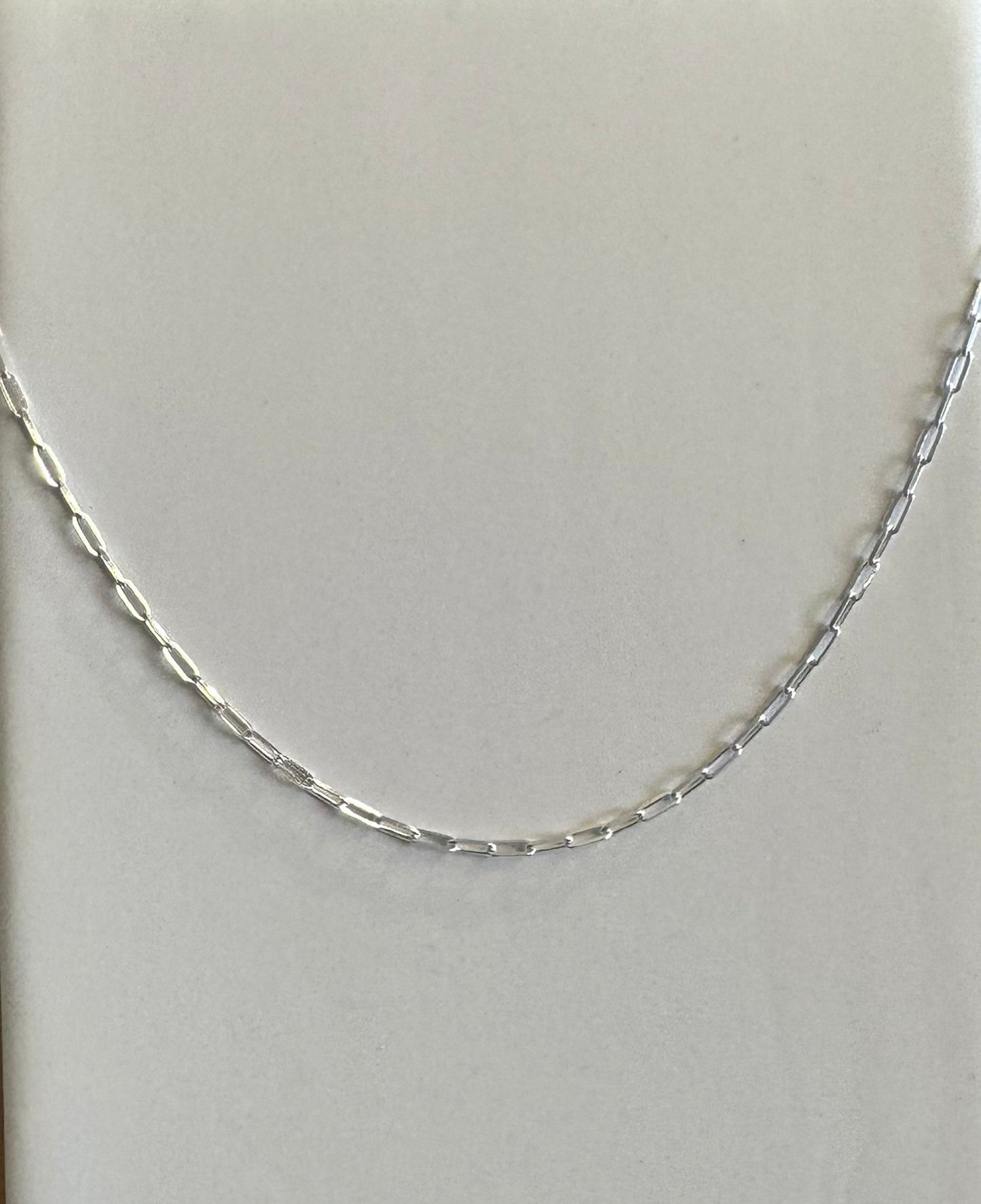 Silver And Accessories Tiny Paper Clip Chain