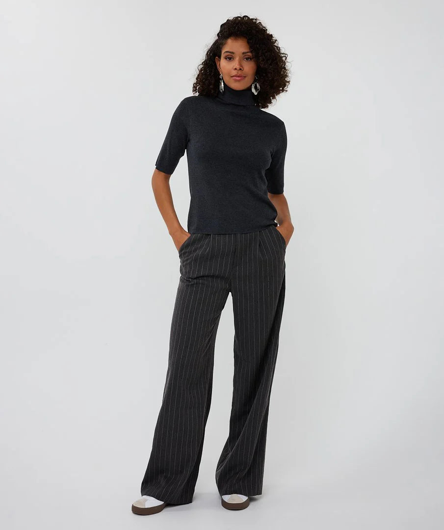 Esqualo Rib Short Sleeve Turtleneck