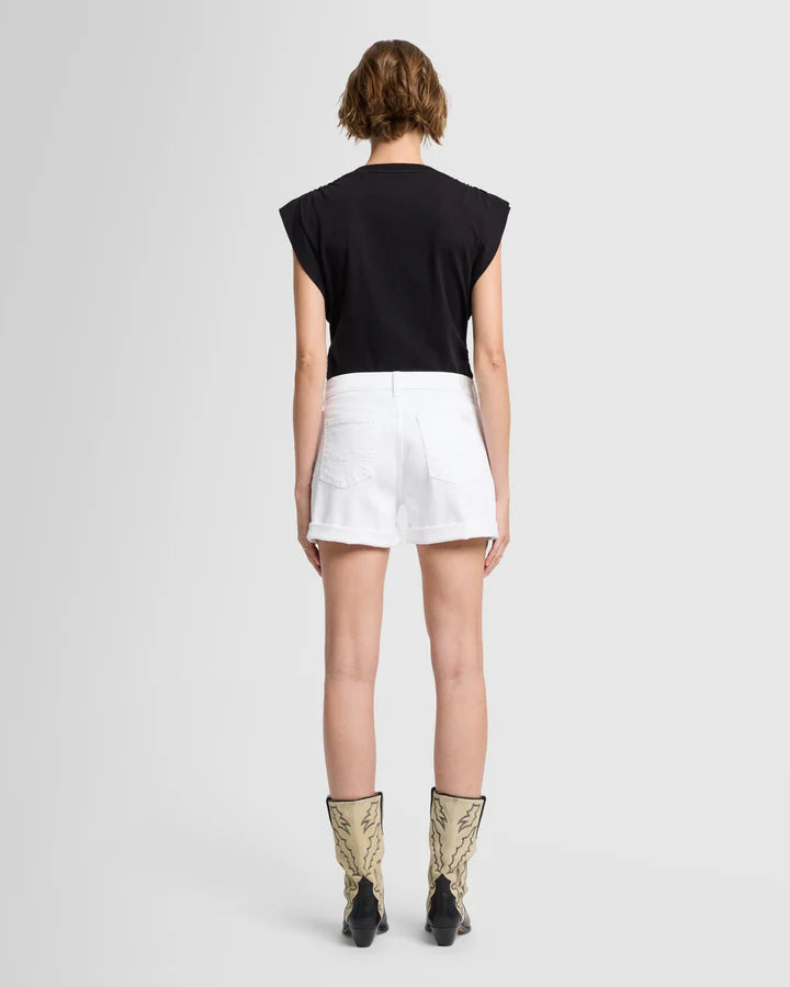 7 For All Mankind Mid Roll Short In Broken Twill