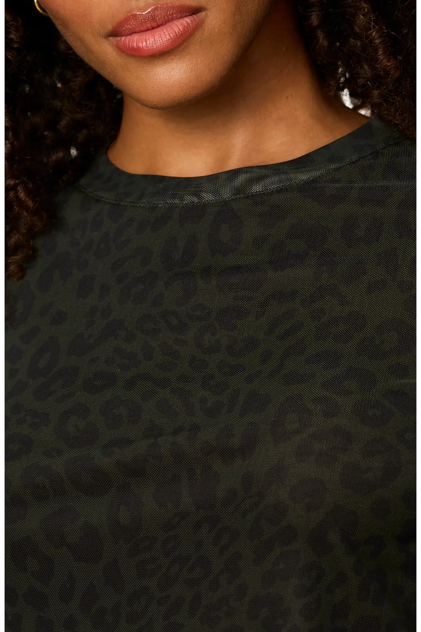 Sanctuary Mesh 3/4 Sleeve Top