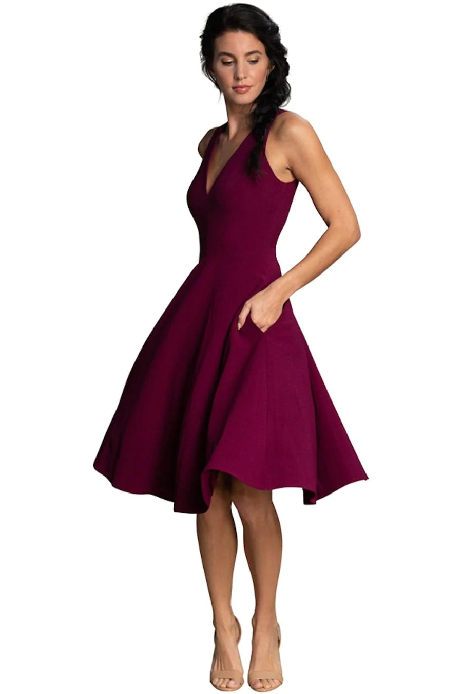 Dress the Population Catalina Dk Magenta