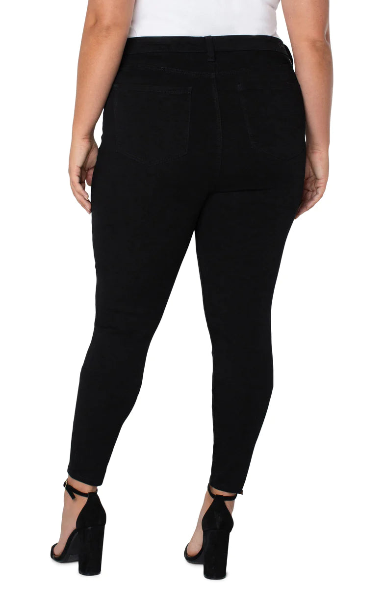 Liverpool Abby HR Ankle 28" Black Rinse