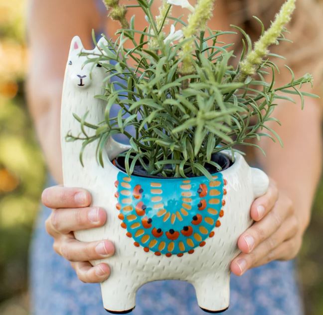 llama pot planter Natural Life Llama Planter