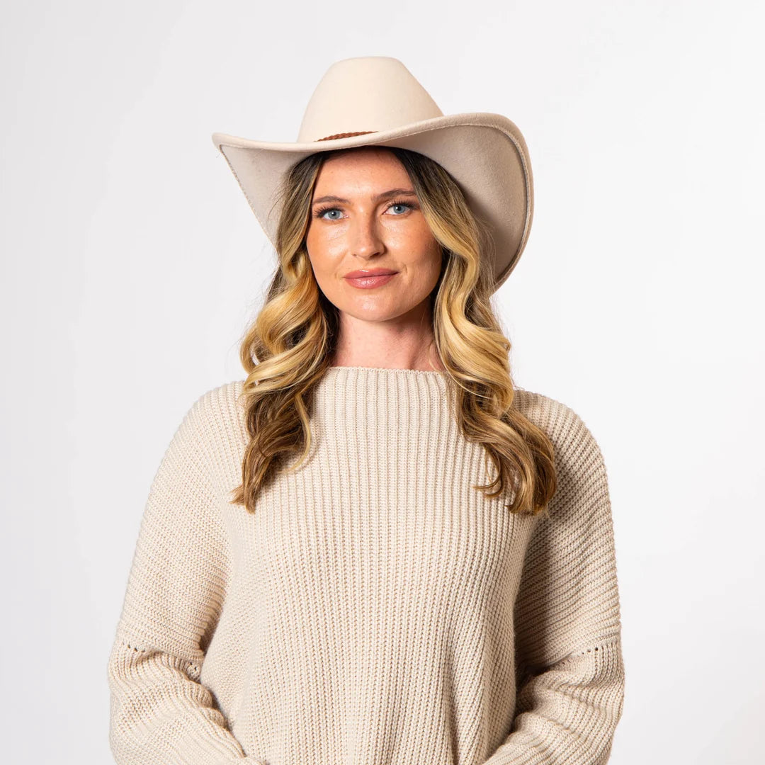 San Diego Hat Co. Cowboy Hat W/Feathered Ends
