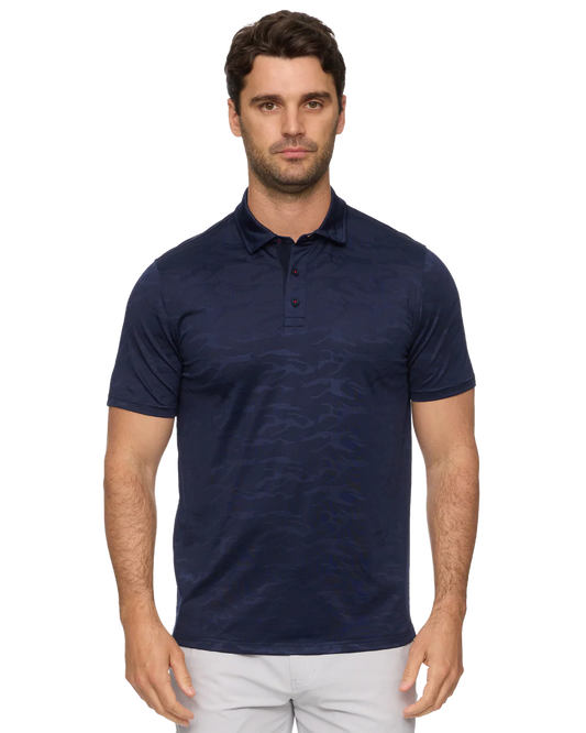 Flag And Anthem Arcadia Camo Performance Polo Navy