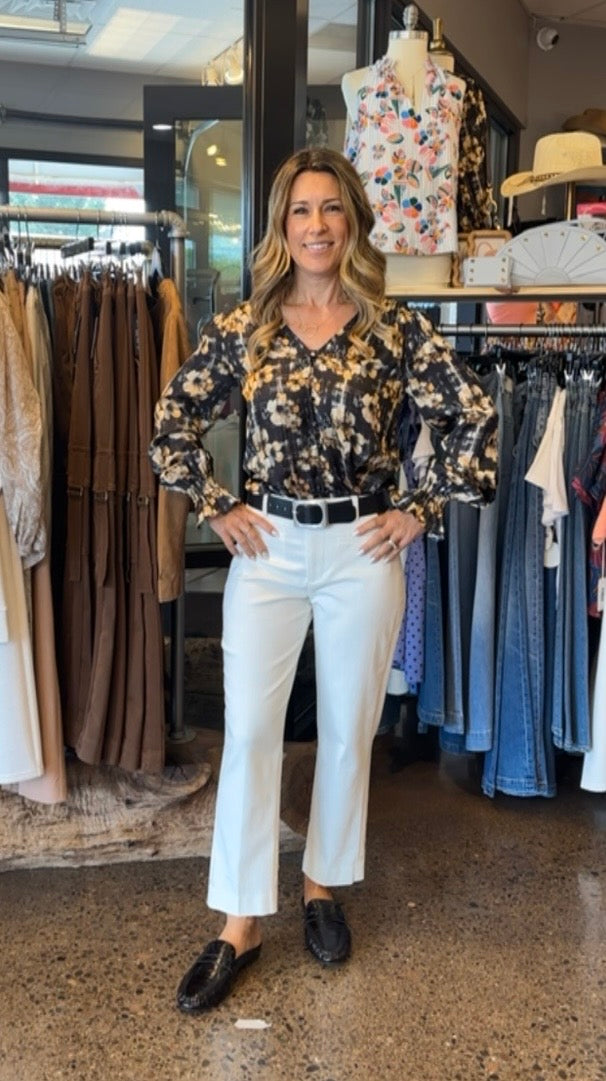 Liverpool Welt Pocket Crop Pant Whipped Cream