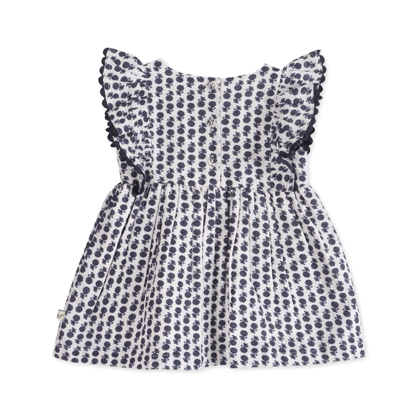 Viverano Organics Jamie Blue Floral Baby Dress W/Bloomers