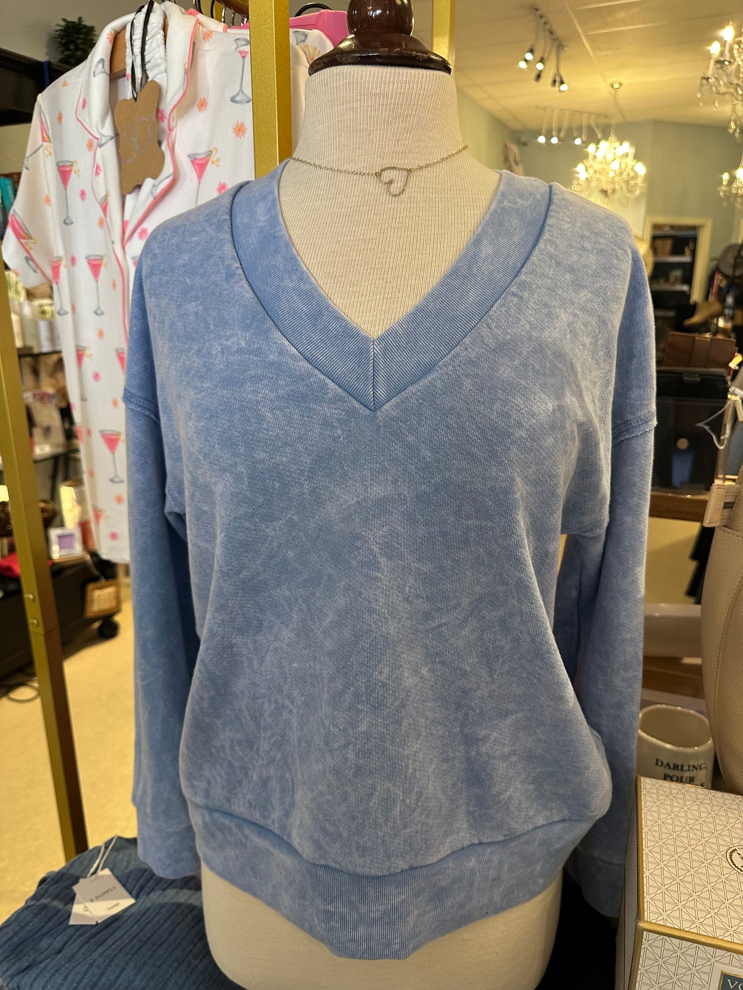 Michael Stars Tibby V-Neck Sweatshirt