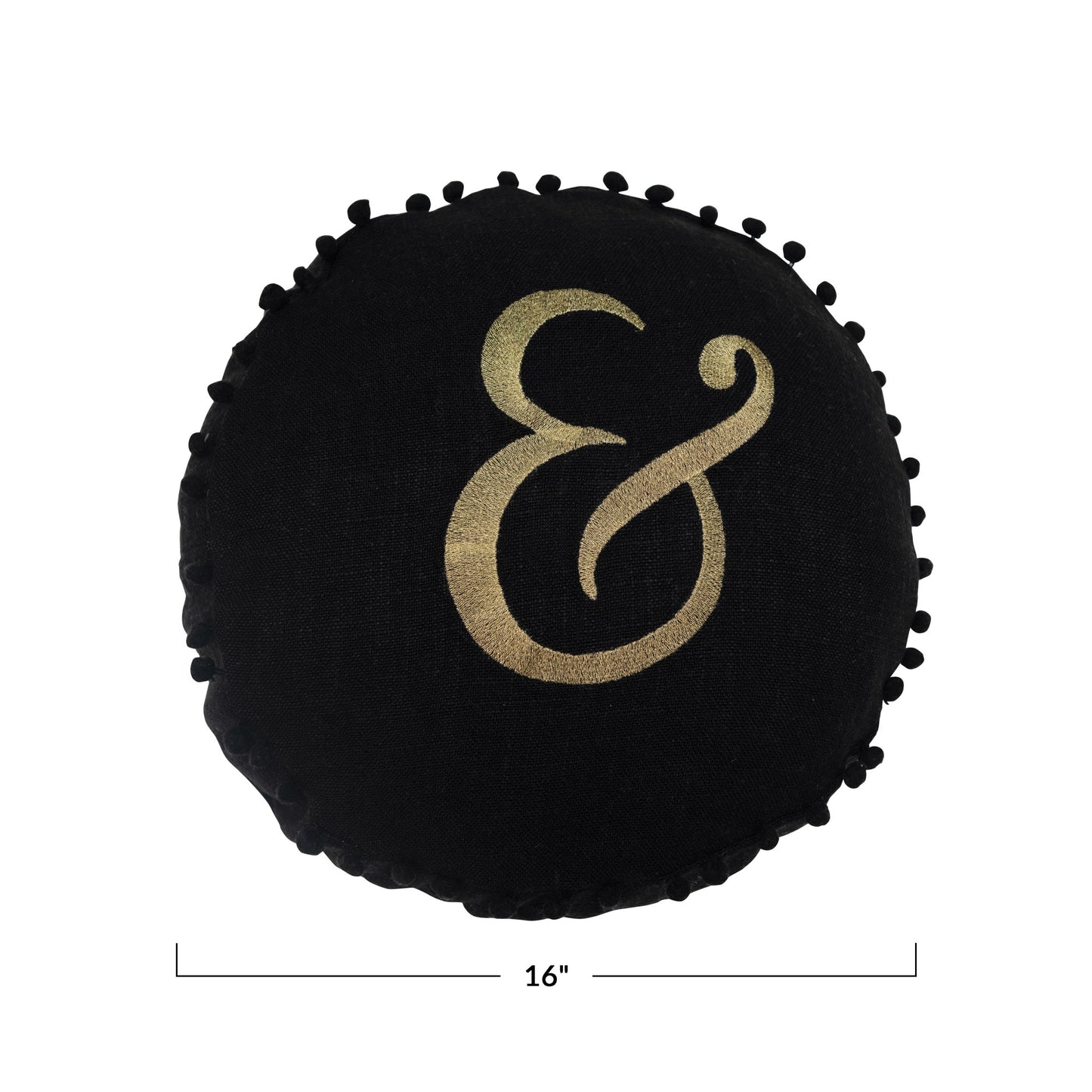 Creative Coop Round & Symbol Pillow