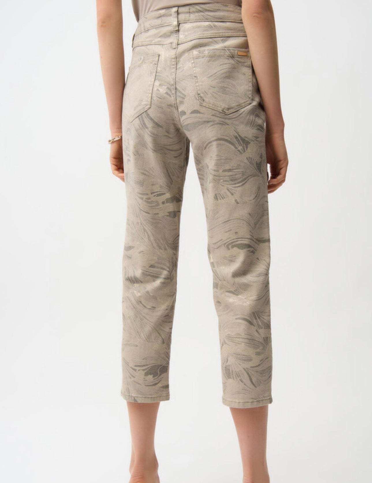 Joseph Ribkoff LDS Slim Cropped Floral Trousers