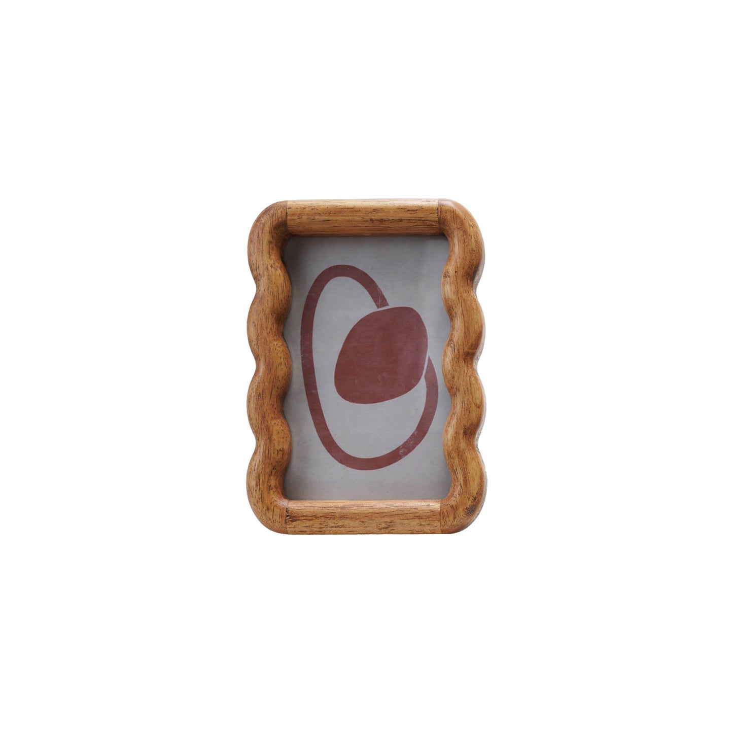 Creative Coop Rubberwood Scalloped Photo Frame