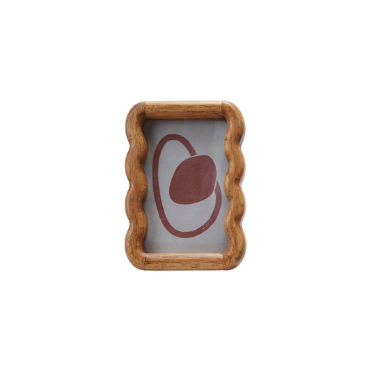 Creative Coop Rubberwood Scalloped Photo Frame