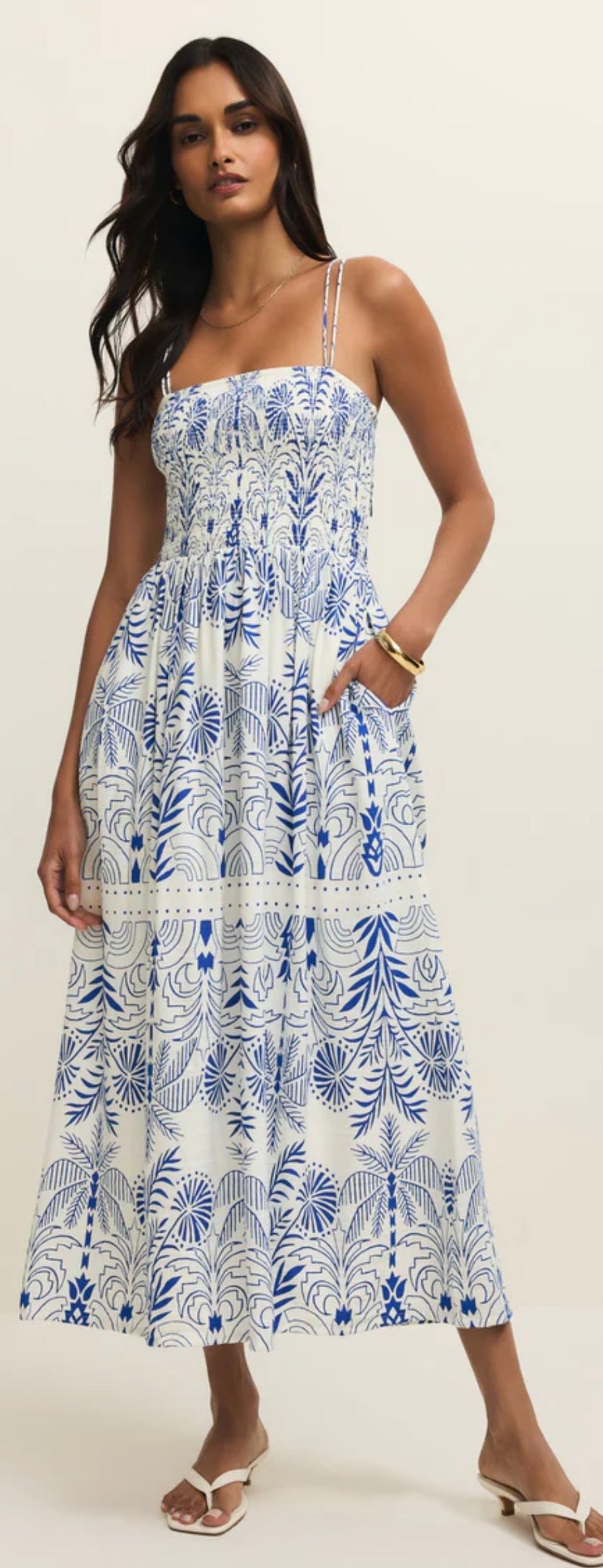 ZSupply Nadine Airy Palm Maxi Dress