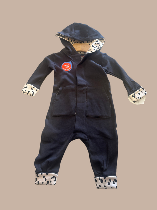 Magnetic me spot on coverall w/hood