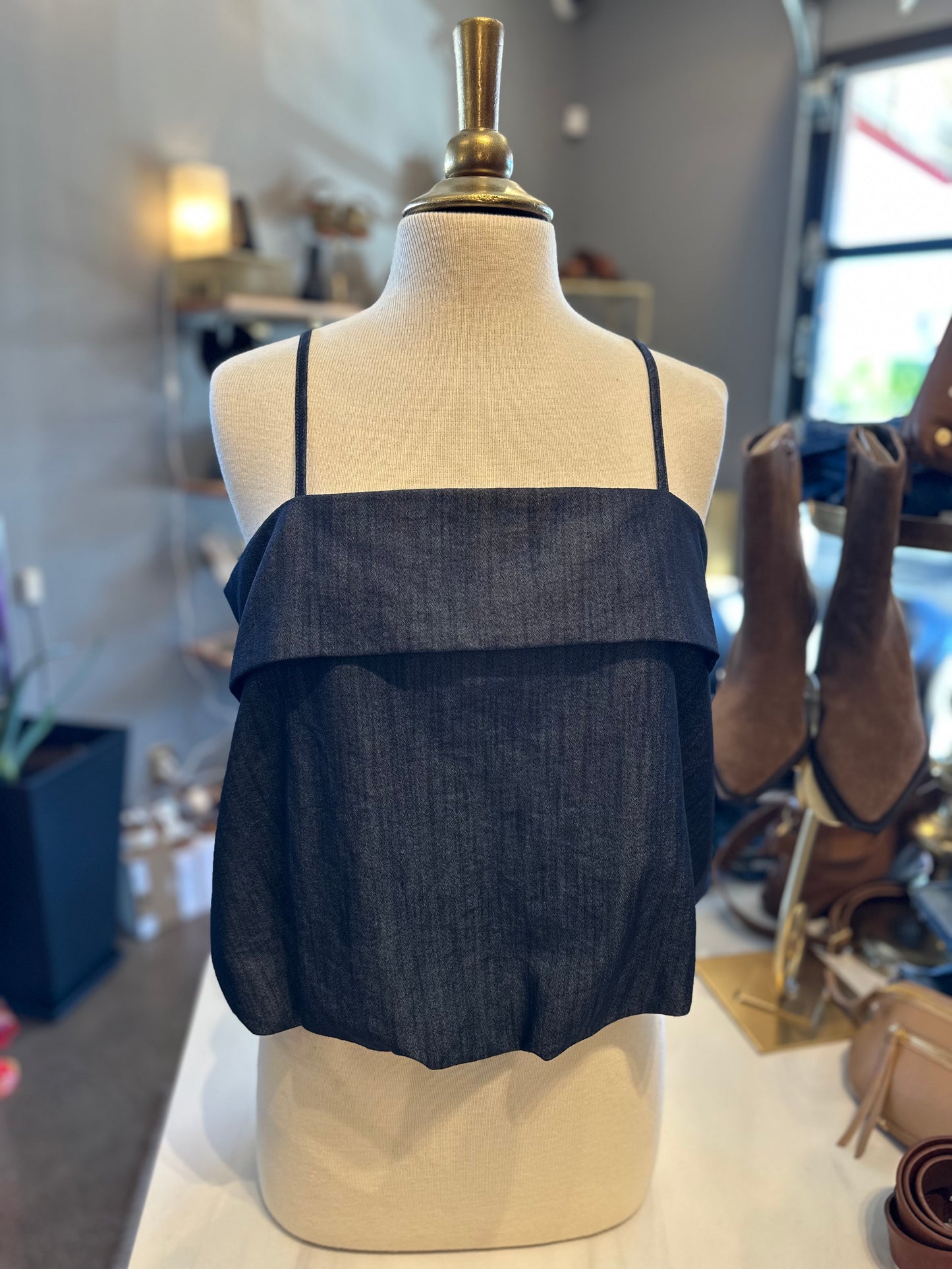 THML Strapped Folded Tank Top