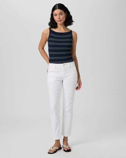 Paige Mayslie Straight Ankle Crisp White