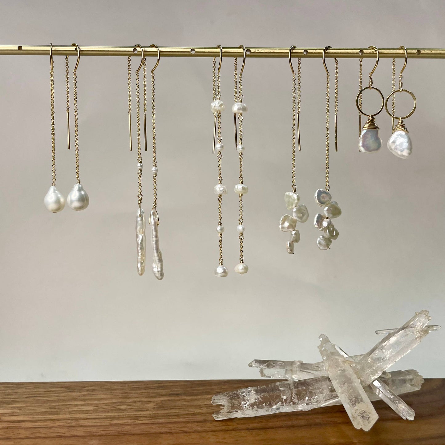 Pearl Threader Earrings