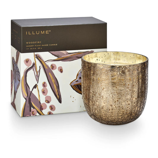 Illume Large Boxed Crackle Glass Candle