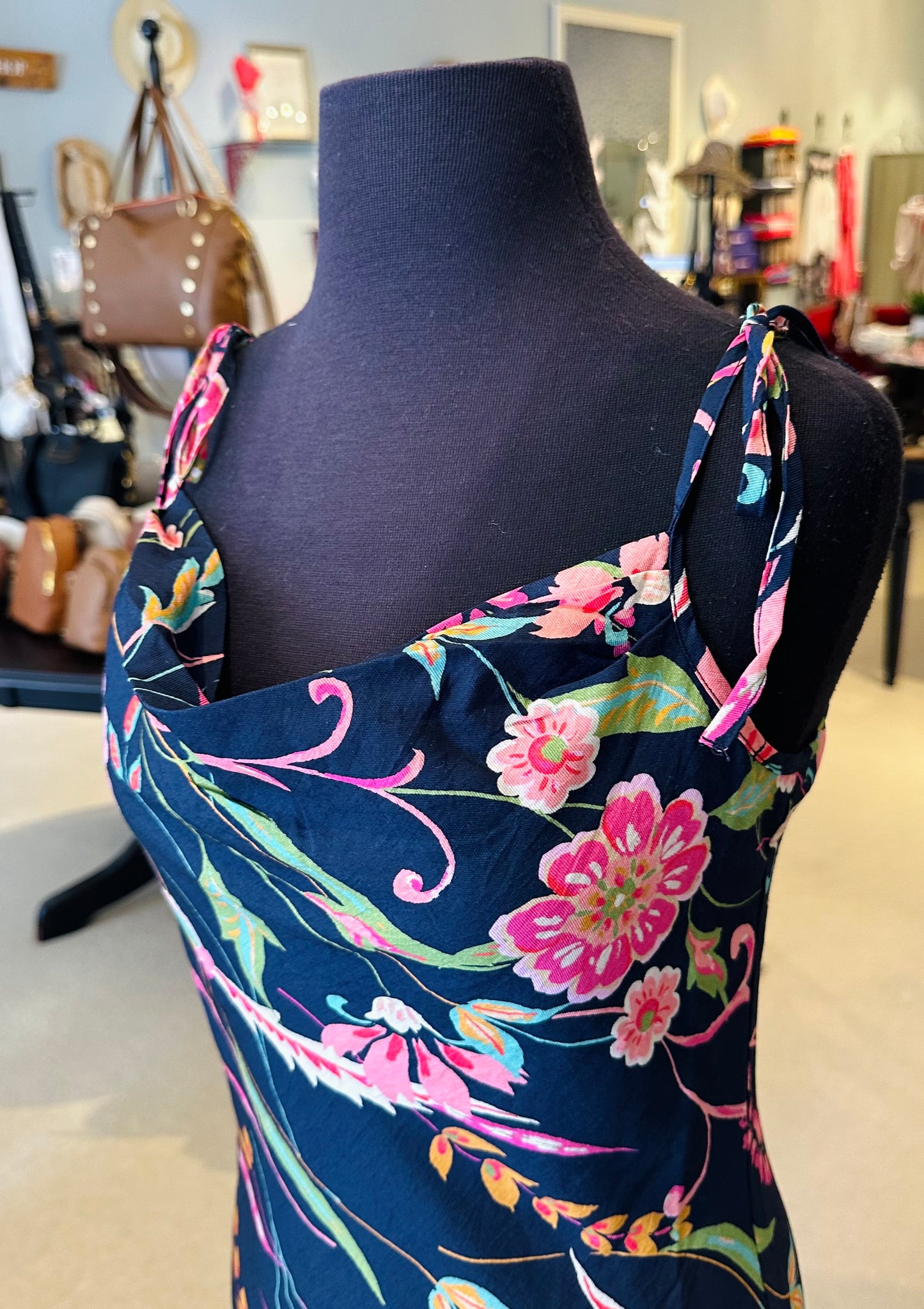 THML Tie Strap Floral Dress