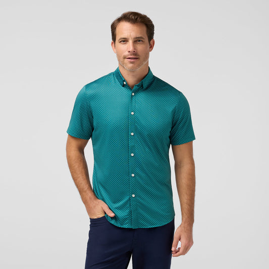 Mizzen + Main Halyard SS Dress shirt Dark Teal