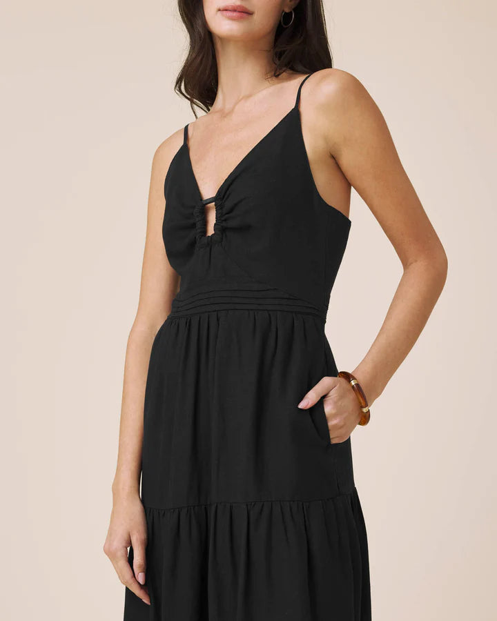 Splendid Darcy Midi Dress Black