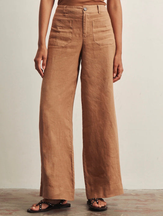 Sanctuary The Linen Marine Wide Leg Pant
