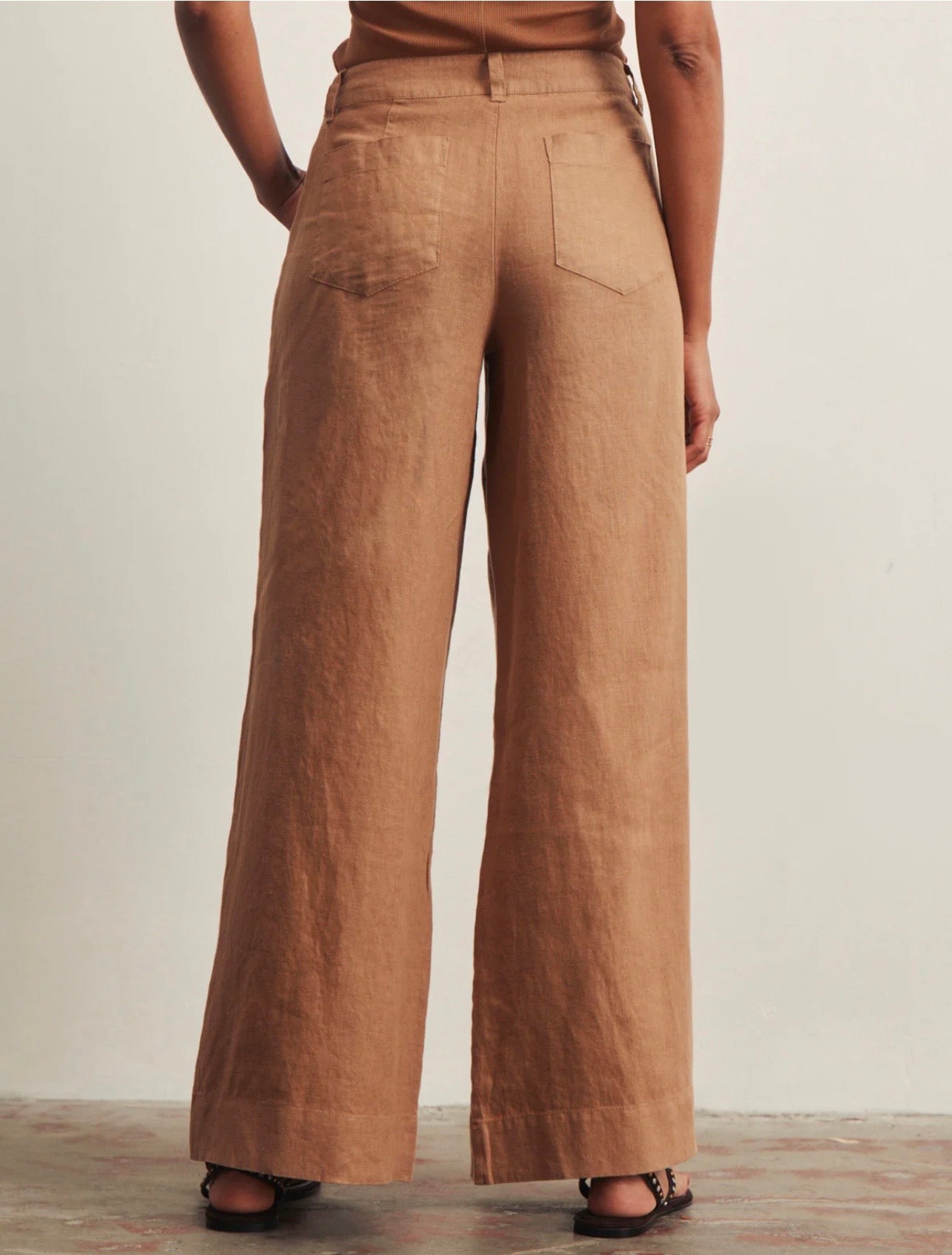 Sanctuary The Linen Marine Wide Leg Pant
