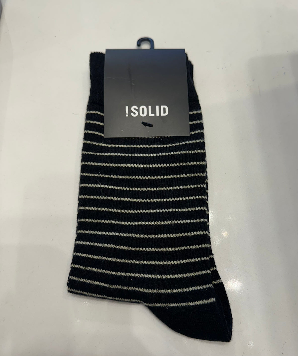 Solid Men’s Striped Socks