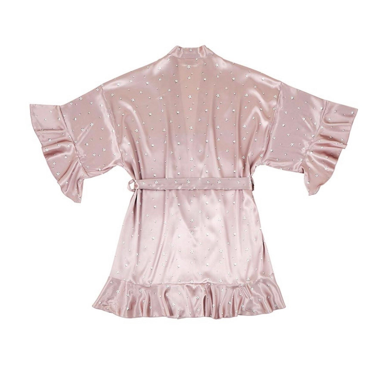 Bella Sleep Satin Robe Dusty Rose Cotton Blossom