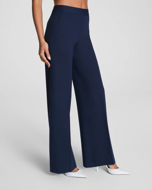 Spanx Ponte Wide Leg Pant Timeless Navy