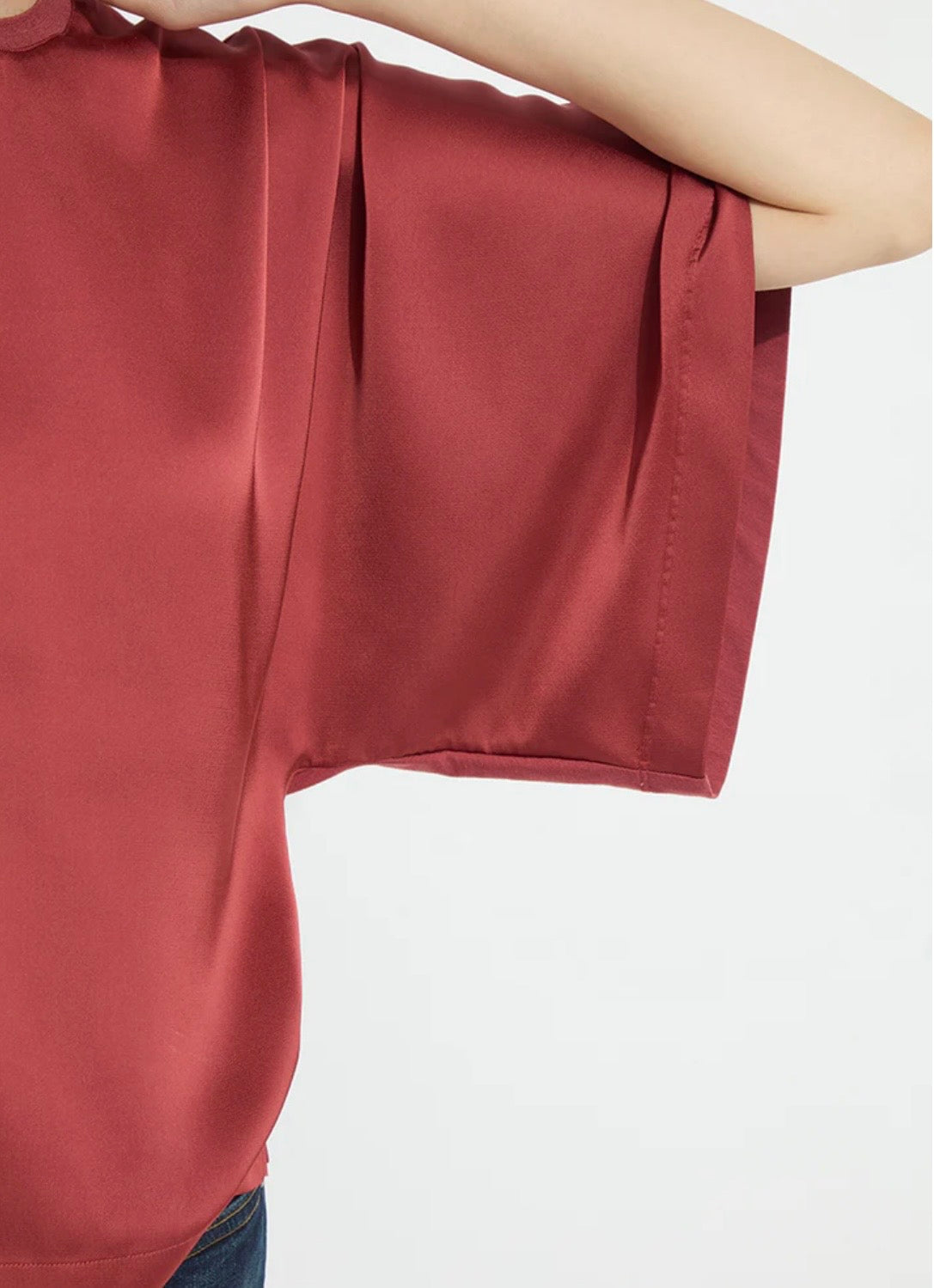 Lysse Ginger Mix-Media Dolman Tee
